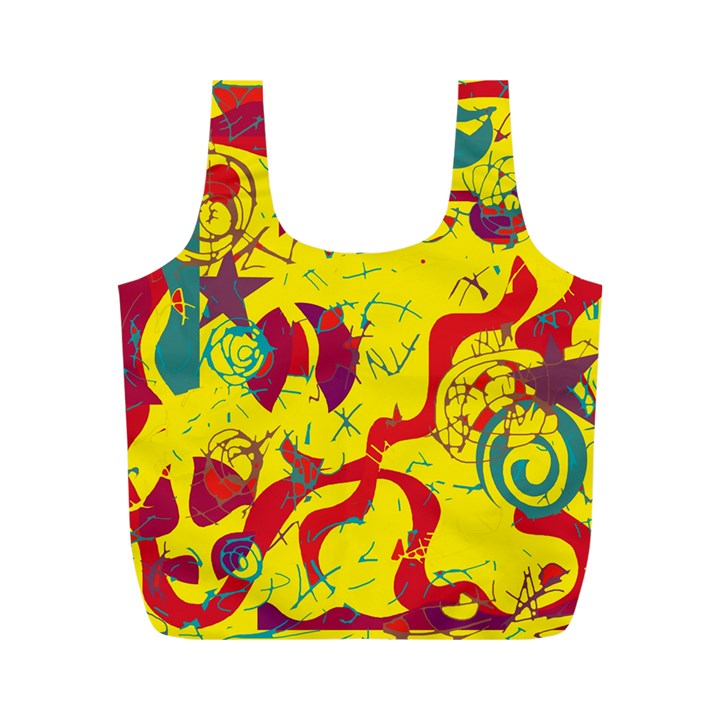 Yellow confusion Full Print Recycle Bags (M) 