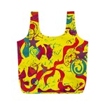 Yellow confusion Full Print Recycle Bags (M)  Back