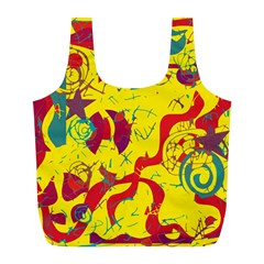 Yellow confusion Full Print Recycle Bags (L) 