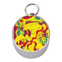 Yellow confusion Mini Silver Compasses