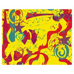 Yellow confusion Double Sided Flano Blanket (Medium) 