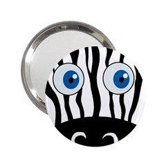 Blue Eye Zebra 2 25  Handbag Mirrors by Valentinaart