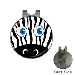 Blue Eye Zebra Hat Clips With Golf Markers by Valentinaart