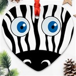 Blue eye zebra Heart Ornament (2 Sides) Front