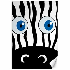 Blue Eye Zebra Canvas 20  X 30   by Valentinaart