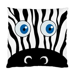 Blue Eye Zebra Standard Cushion Case (one Side) by Valentinaart