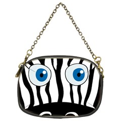 Blue Eye Zebra Chain Purses (two Sides)  by Valentinaart