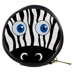 Blue Eye Zebra Mini Makeup Bags by Valentinaart