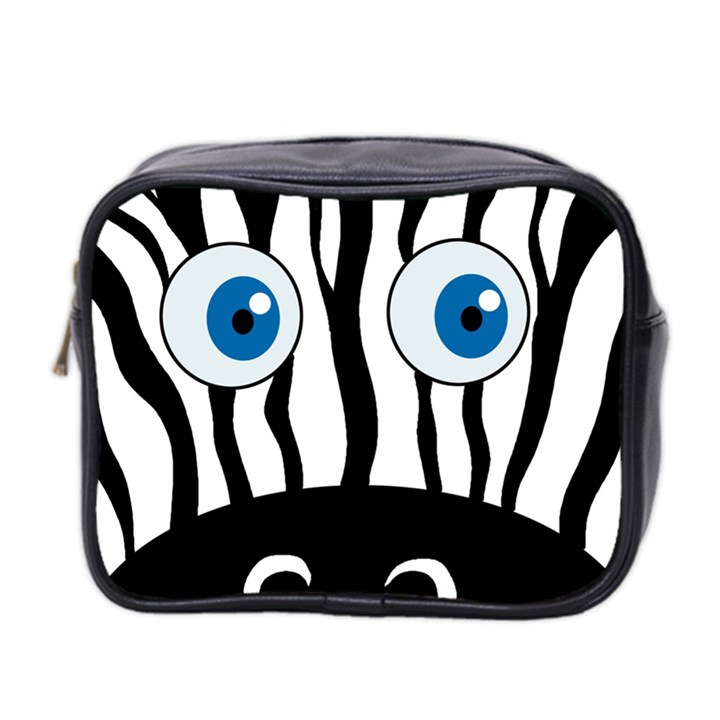 Blue eye zebra Mini Toiletries Bag 2-Side