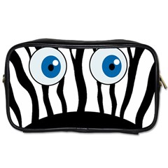 Blue Eye Zebra Toiletries Bags 2-side by Valentinaart