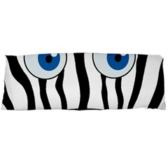 Blue Eye Zebra Body Pillow Case (dakimakura) by Valentinaart