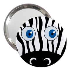 Blue Eye Zebra 3  Handbag Mirrors by Valentinaart