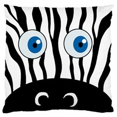 Blue Eye Zebra Standard Flano Cushion Case (two Sides) by Valentinaart