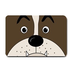 Bulldog Face Small Doormat  by Valentinaart