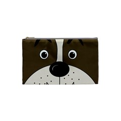 Bulldog Face Cosmetic Bag (small)  by Valentinaart