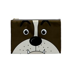 Bulldog Face Cosmetic Bag (medium)  by Valentinaart