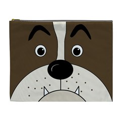 Bulldog Face Cosmetic Bag (xl) by Valentinaart