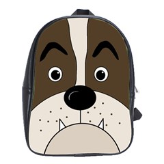 Bulldog Face School Bags(large)  by Valentinaart