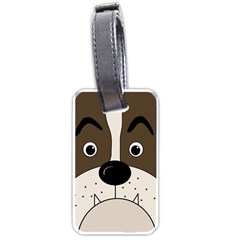 Bulldog Face Luggage Tags (one Side)  by Valentinaart