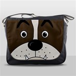 Bulldog face Messenger Bags Front