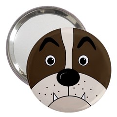 Bulldog Face 3  Handbag Mirrors by Valentinaart