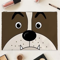 Bulldog Face Cosmetic Bag (xxl)  by Valentinaart