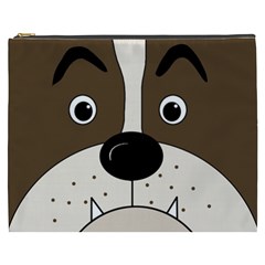 Bulldog Face Cosmetic Bag (xxxl)  by Valentinaart