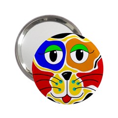 Colorful Cat 2 25  Handbag Mirrors by Valentinaart