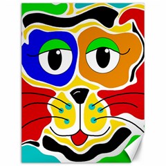 Colorful Cat Canvas 12  X 16   by Valentinaart