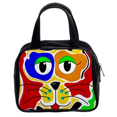 Colorful Cat Classic Handbags (2 Sides) by Valentinaart