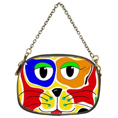 Colorful Cat Chain Purses (one Side)  by Valentinaart