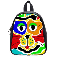 Colorful Cat School Bags (small)  by Valentinaart