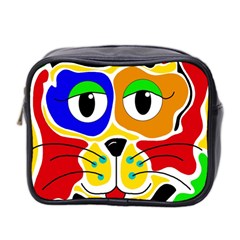 Colorful Cat Mini Toiletries Bag 2-side by Valentinaart