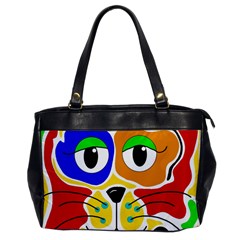 Colorful Cat Office Handbags by Valentinaart