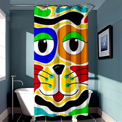 Colorful Cat Shower Curtain 36  X 72  (stall)  by Valentinaart