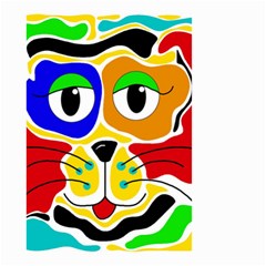 Colorful Cat Small Garden Flag (two Sides) by Valentinaart