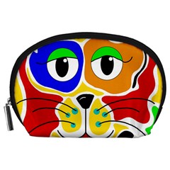 Colorful Cat Accessory Pouches (large)  by Valentinaart