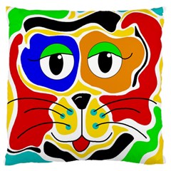 Colorful Cat Standard Flano Cushion Case (one Side) by Valentinaart