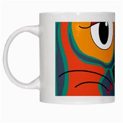 Colorful Cat 2  White Mugs by Valentinaart