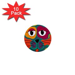 Colorful Cat 2  1  Mini Buttons (10 Pack)  by Valentinaart