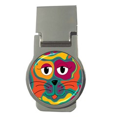 Colorful Cat 2  Money Clips (round)  by Valentinaart