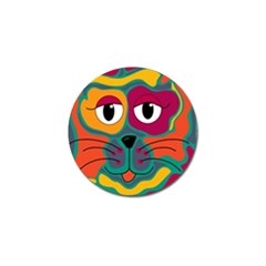 Colorful Cat 2  Golf Ball Marker by Valentinaart