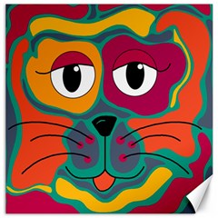 Colorful Cat 2  Canvas 12  X 12   by Valentinaart