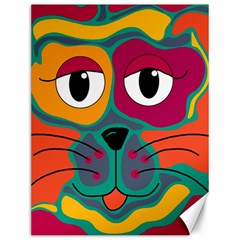 Colorful Cat 2  Canvas 12  X 16   by Valentinaart