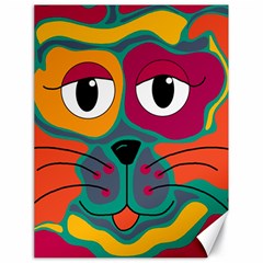 Colorful Cat 2  Canvas 18  X 24   by Valentinaart