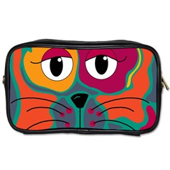 Colorful Cat 2  Toiletries Bags by Valentinaart