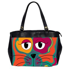 Colorful Cat 2  Office Handbags (2 Sides)  by Valentinaart