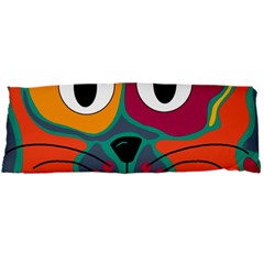 Colorful Cat 2  Body Pillow Case Dakimakura (two Sides) by Valentinaart