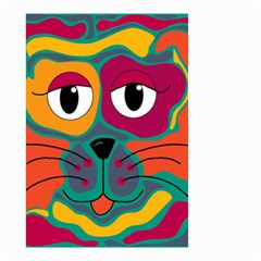 Colorful Cat 2  Small Garden Flag (two Sides) by Valentinaart