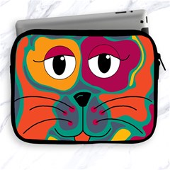 Colorful Cat 2  Apple Ipad 2/3/4 Zipper Cases by Valentinaart